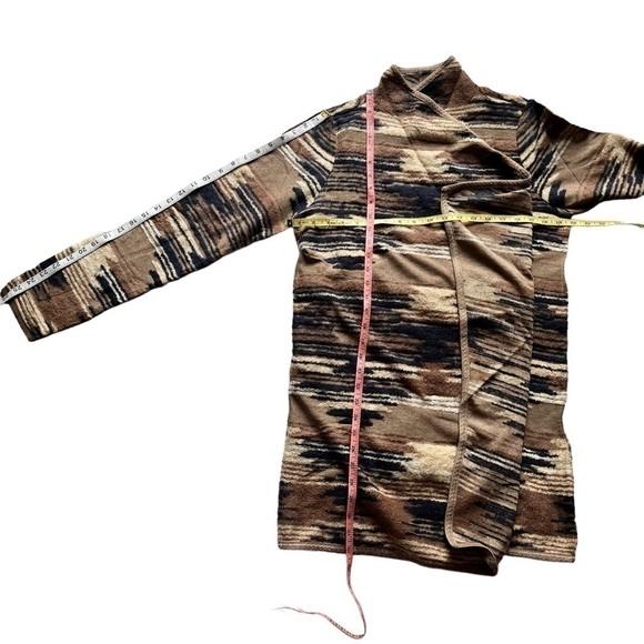 LUCKY BRAND Multicoloured Aztec Drape Open Front Cardigan Size L Style 7W51228 - Picture 14 of 15